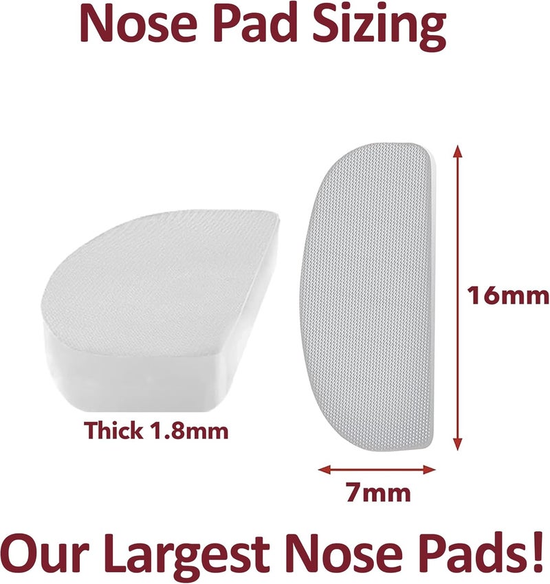 Setex Store Gecko Grip 1.8mm Thick Anti Slip Eyeglass Nose Pads, (5 Clear Pair) USA Made, 2500 Innovative Microstructured Fibers per Nose Pad, 1.8mm x 7mm x 16mm - Image 5